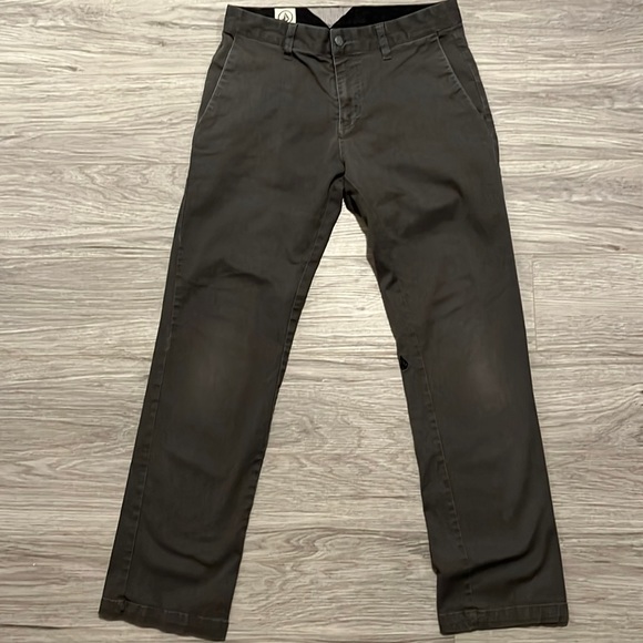 Boys Volcom Frickin Modern Stretch Pant size waist 29 length 28 length gray - Picture 2 of 9